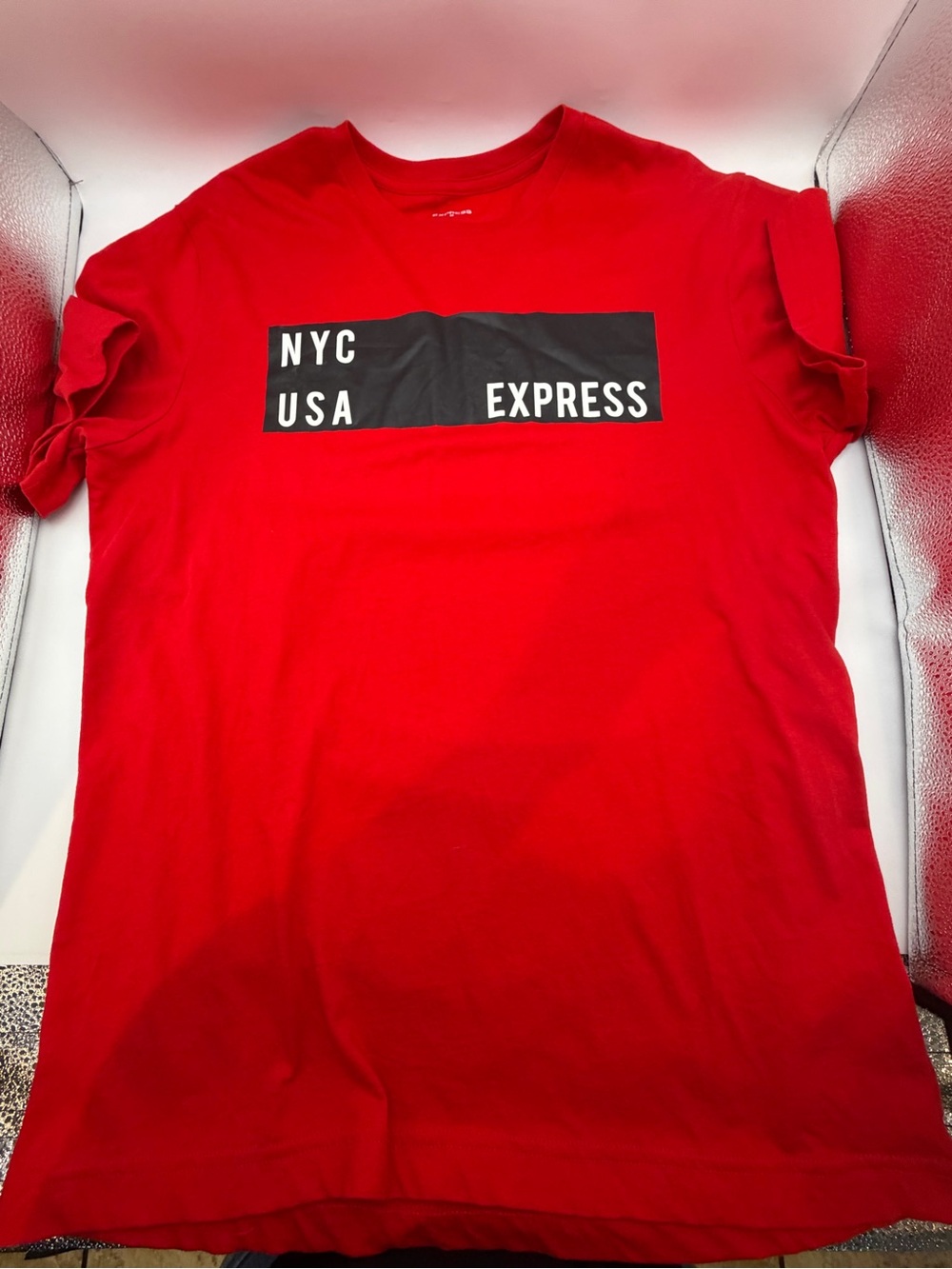 Express Red Graphic NYC USA Short Sleeve Tee